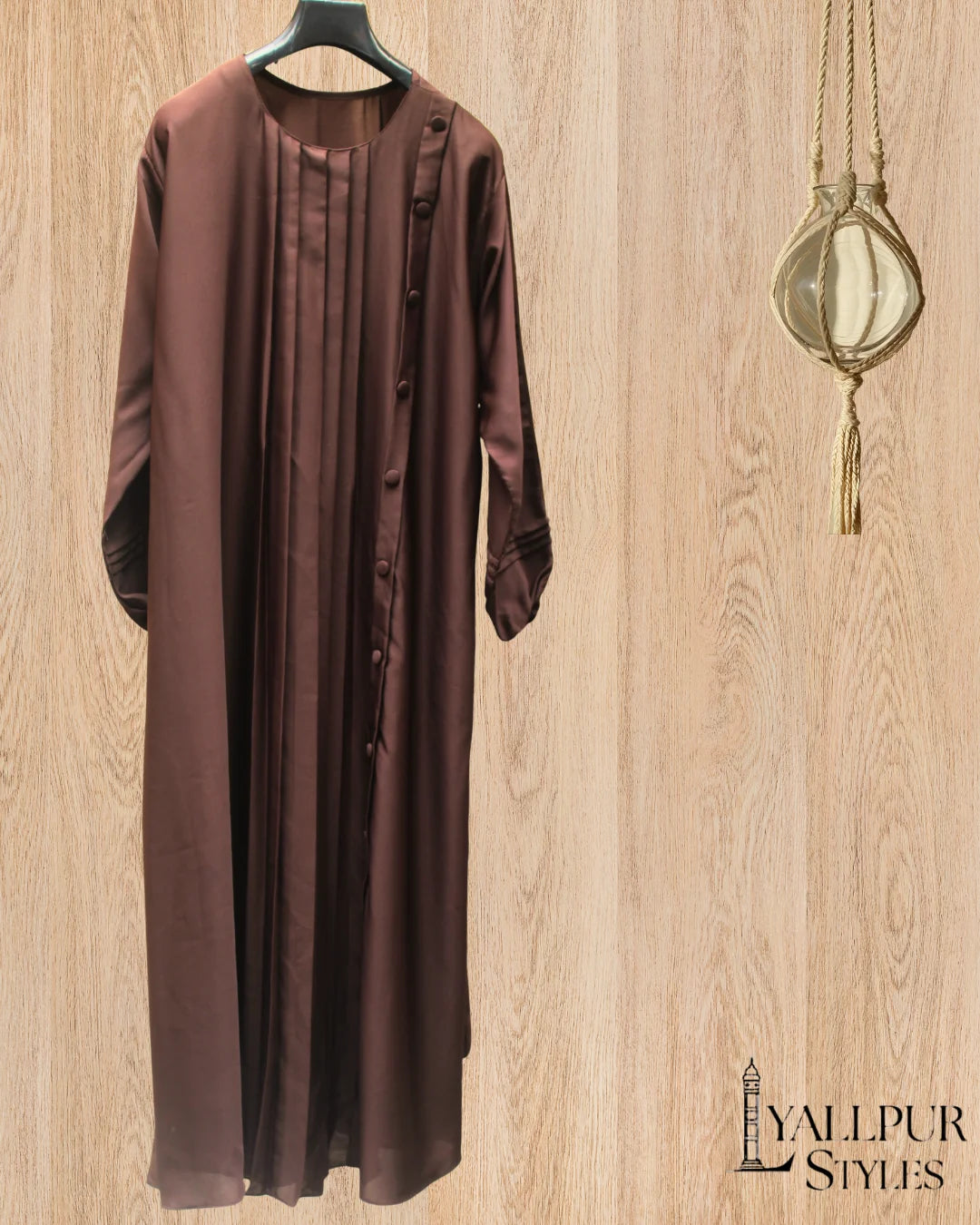 Structured Embellished Abaya with Waist Belt & Side Pockets| Modern Fit & Flare Design