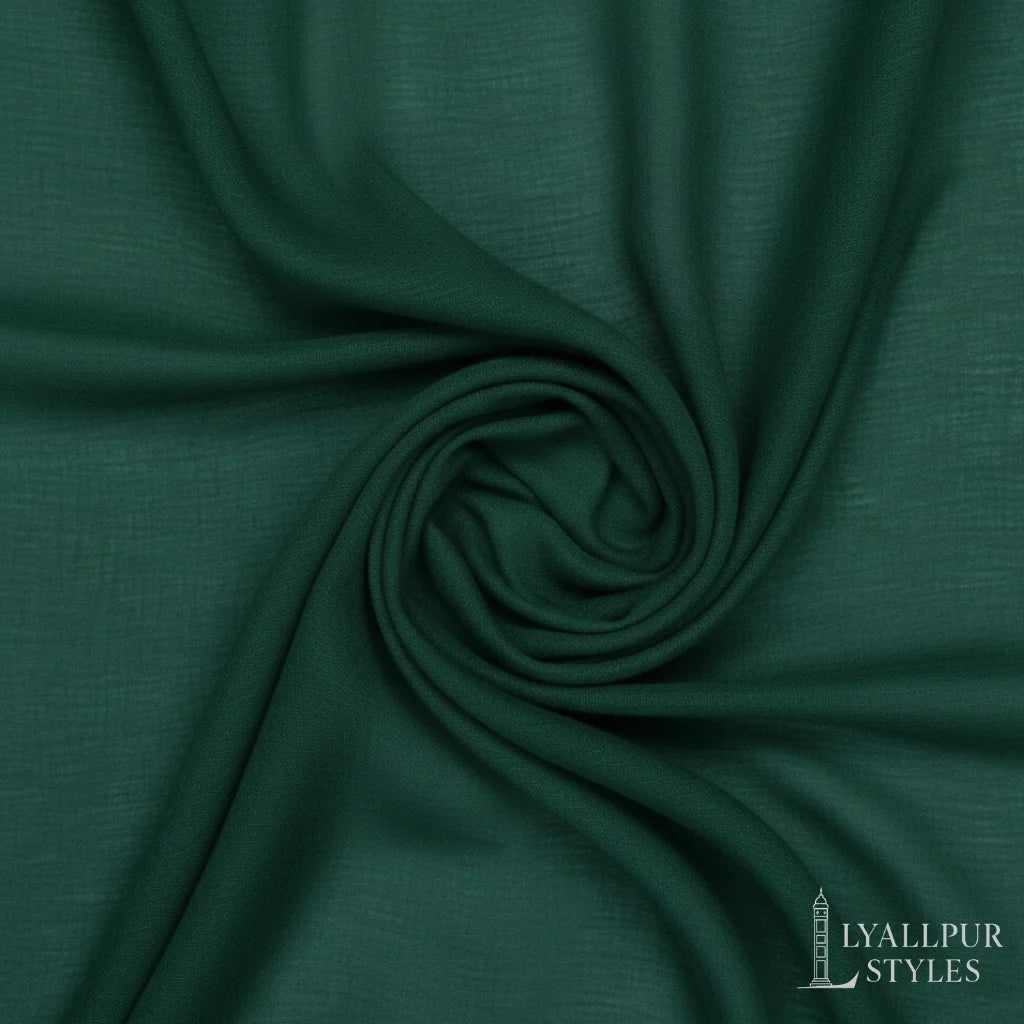 Solid Georgette Hijab – Matte, Non-Slippery Finish | 73 x 30 Inches