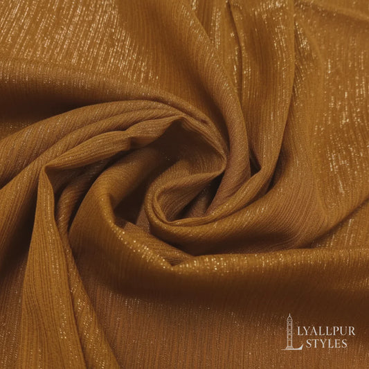 Crinkle Chiffon Zari Hijab – Lightweight, Non-Slippery, Silver Zari Lining | 70 x 29 Inches