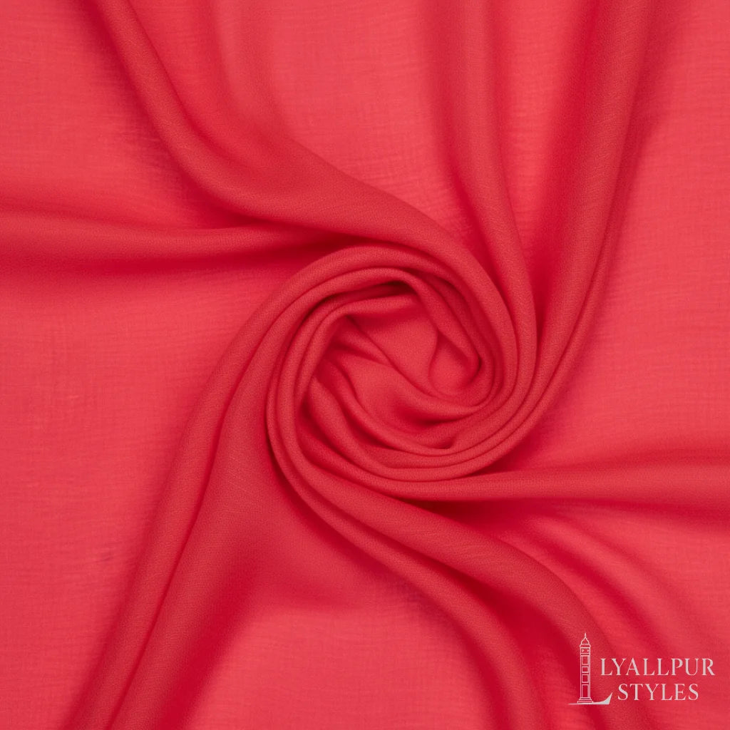 Solid Georgette Hijab – Matte, Non-Slippery Finish | 73 x 30 Inches