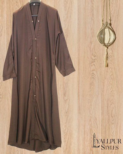 Minimalist Abaya | Cloud-Touch Nida Fabric & Classic Button Front
