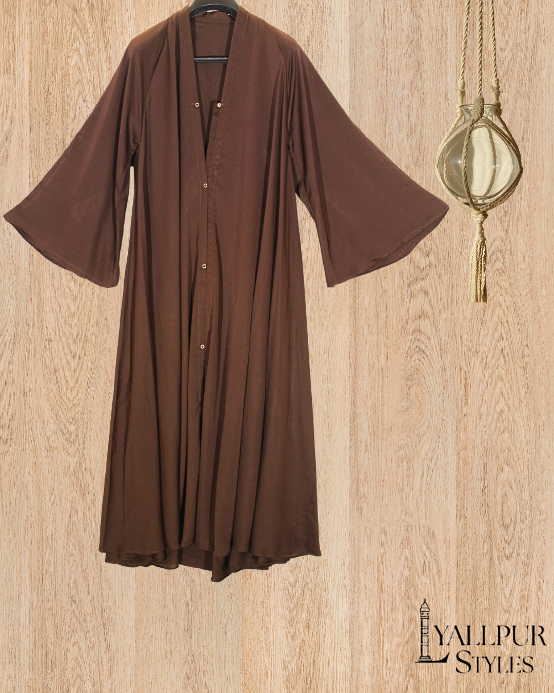 Royal Bell Sleeve Abaya | Elegant Tassel Detail & Flared Silhouette