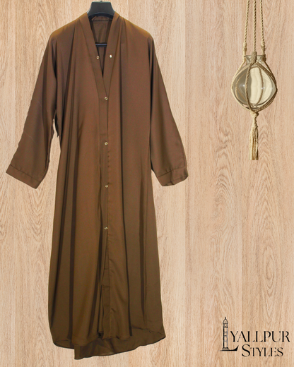 Minimalist Abaya | Cloud-Touch Nida Fabric & Classic Button Front