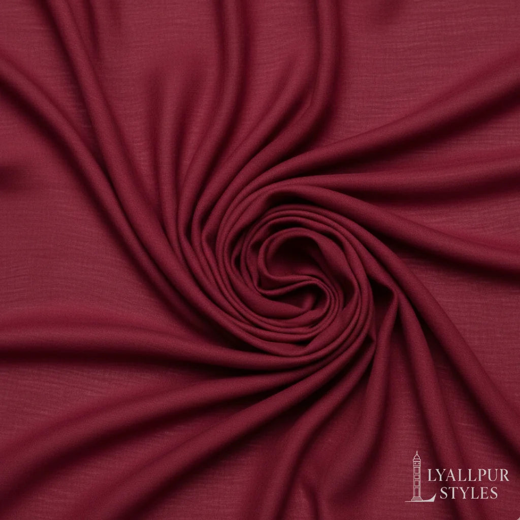 Solid Georgette Hijab – Matte, Non-Slippery Finish | 73 x 30 Inches