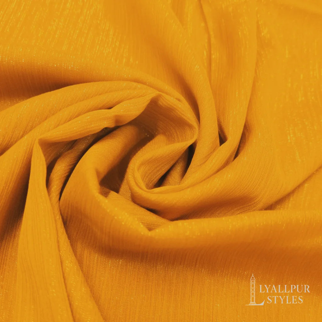 Crinkle Chiffon Zari Hijab – Lightweight, Non-Slippery, Silver Zari Lining | 70 x 29 Inches