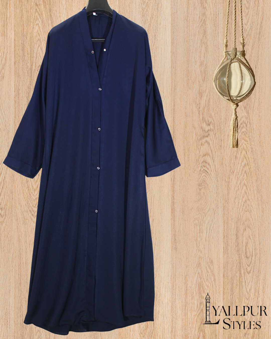 Minimalist Abaya | Cloud-Touch Nida Fabric & Classic Button Front