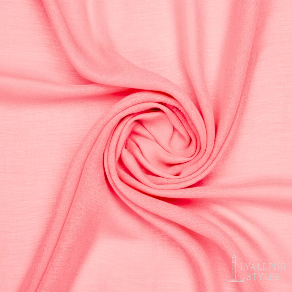 Solid Georgette Hijab – Matte, Non-Slippery Finish | 73 x 30 Inches