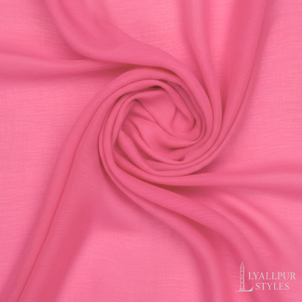 Solid Georgette Hijab – Matte, Non-Slippery Finish | 73 x 30 Inches